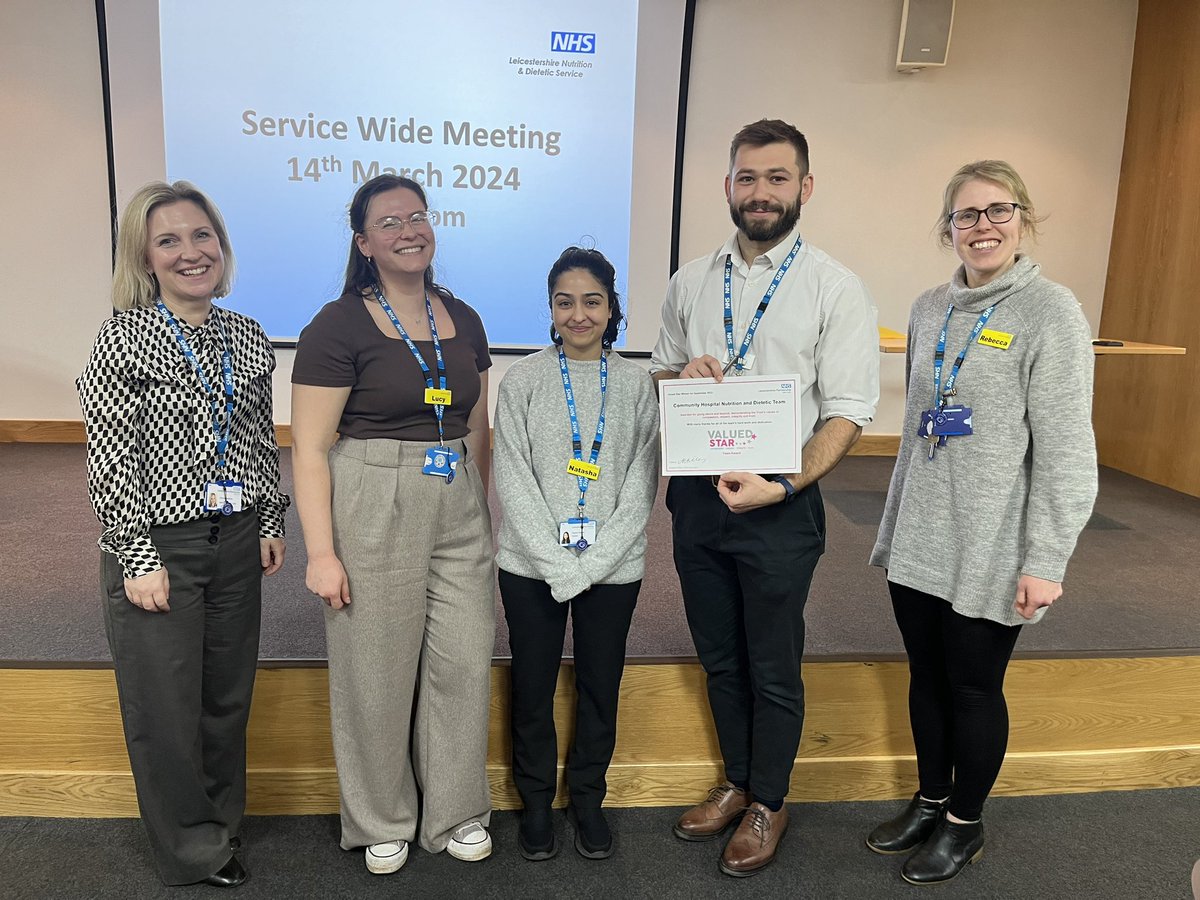 dietitians_lpt's tweet photo. Congratulations to our Community Hospital Dietetic team, Fran Andrews &amp; Estelle O’Donoghue who were presented with their Valued Star Awards by @victoria_appa  at our service wide development meeting this week. https://t.co/Z4kWmcyFq5