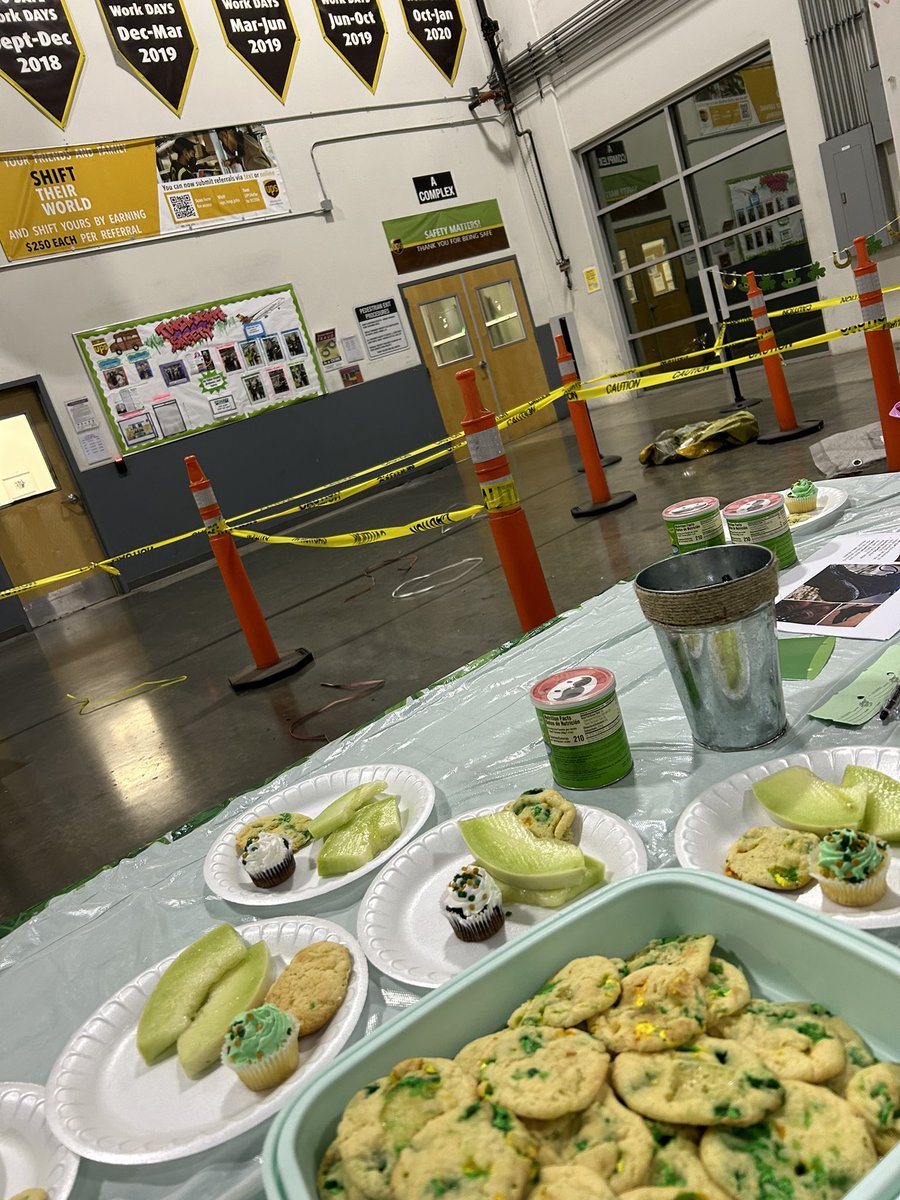 Early St Patty’s Day celebration while reviewing our slips and fall prevention method🍀🍀🍀 #SafetyFirst