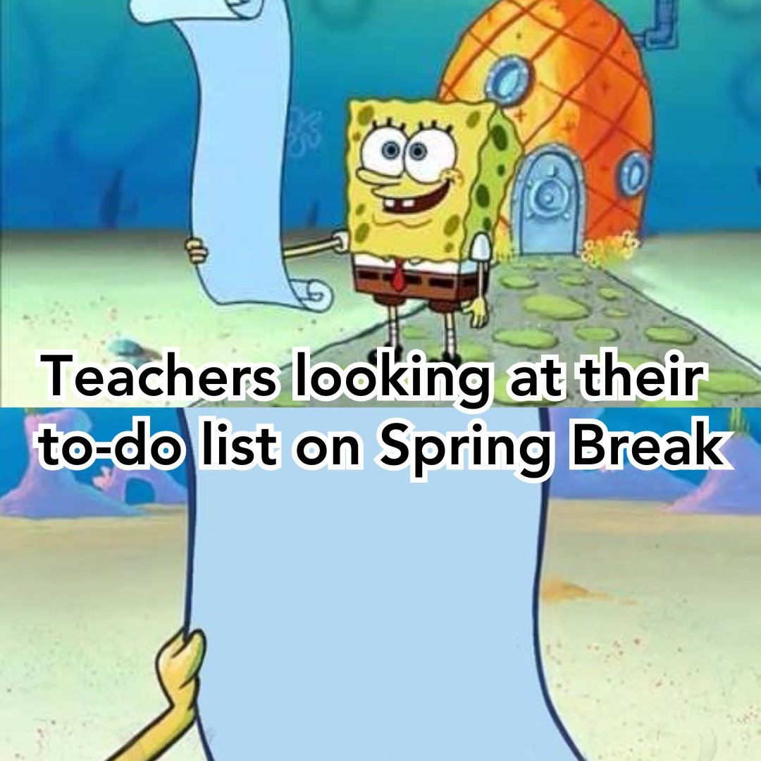 Congratulations, teachers - you've made it! 🎉 #SpringBreak #TeacherAppreciation #TeacherLife #TeachersFollowTeachers #iteach #FridayVibes #TeacherMeme