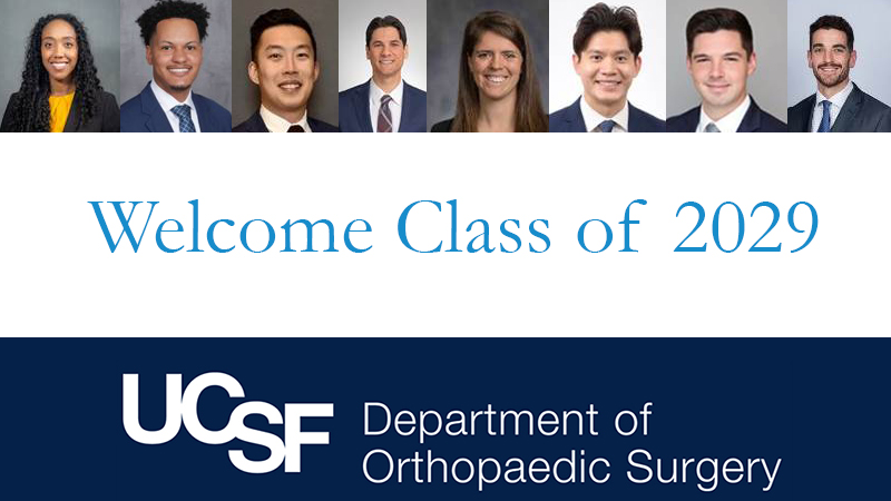 Welcome Class of 2029! Meet our stellar class of residents:
Michaela Booker, MD (UC Davis)
Zachary Booze, MD (UC Davis)
Kevin Chen, MD (UCLA)
Andrew Gatto, DO (Touro)
Rachel Gottlieb, MD (U Michigan)
Kevin Liu, MD (USC Keck)
Jamieson O'Marr, MD (Yale)
Douglas Saeks, MD (UNLV)