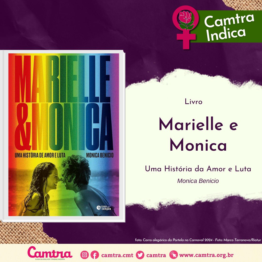 camtra's tweet photo. #CAMTRAINDICA

📕 Marielle e Monica - Uma história de Amor e Luta https://t.co/pwoa3s9QXF