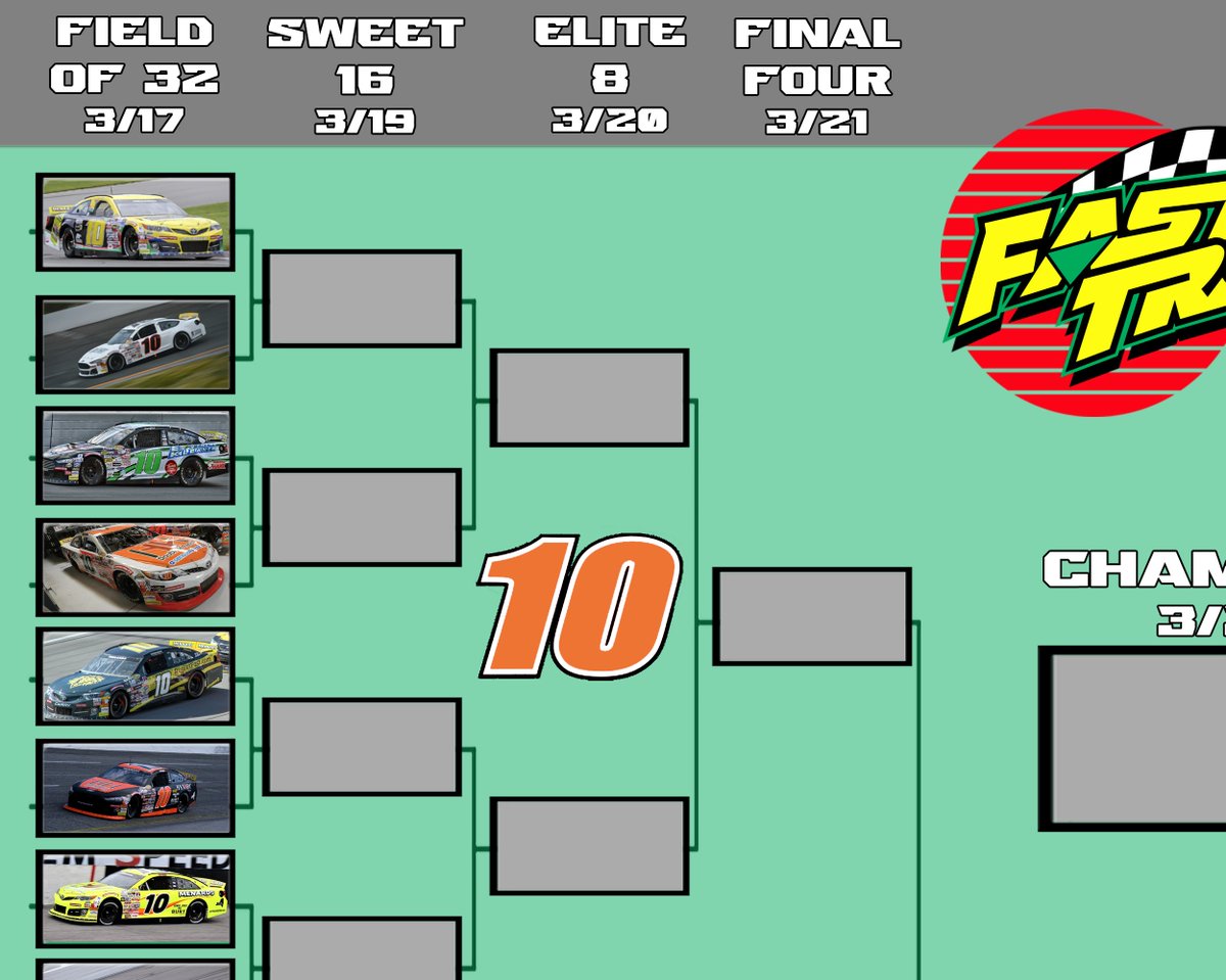 FastTrack_11's tweet photo. It's March Madness Time! What better way to celebrate than with a paint scheme bracket?
Vote for your Favorite Paint Scheme in the Form right here -> https://t.co/eKubMi0Gfw https://t.co/nMvi5Bvx4j