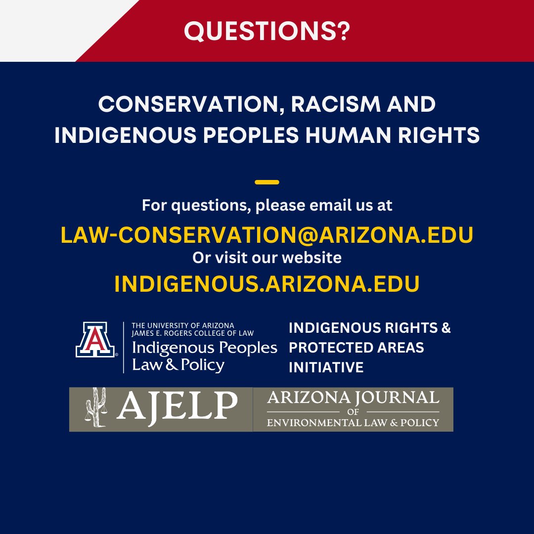 Join us in Tucson for a powerful symposium on March 21-22! Together we'll delve into the vital intersections of racism, colonialism and conservation while advocating for environmental justice rooted in Indigenous Peoples' Human Rights. Register now: indigenous.arizona.edu/symposium