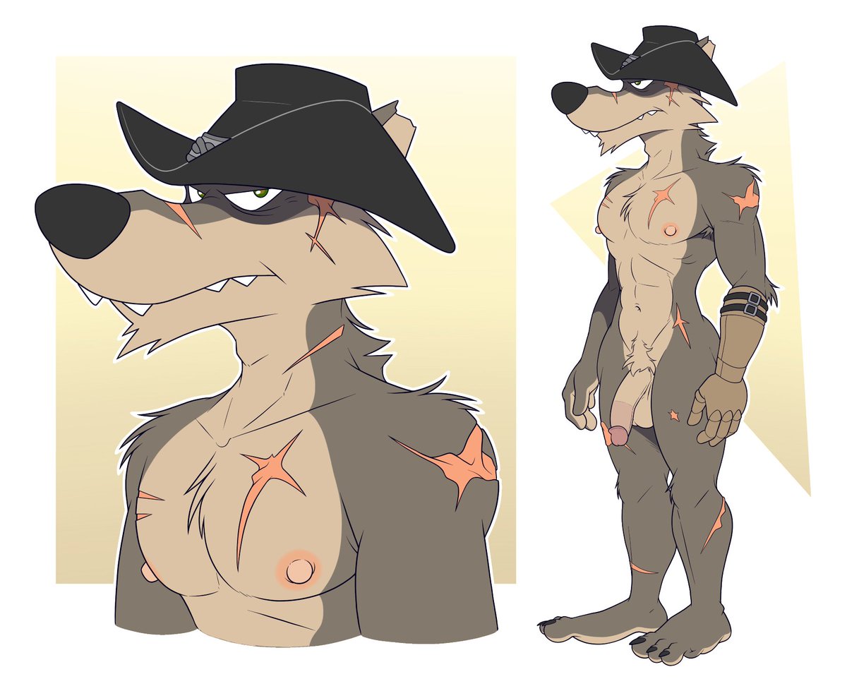 Character design for a potential future project, a Western fantasy comic called “Mustache Mandragora” that I’ve been messing with in my downtime. It’s not a porn comic, so he won’t usually be naked.