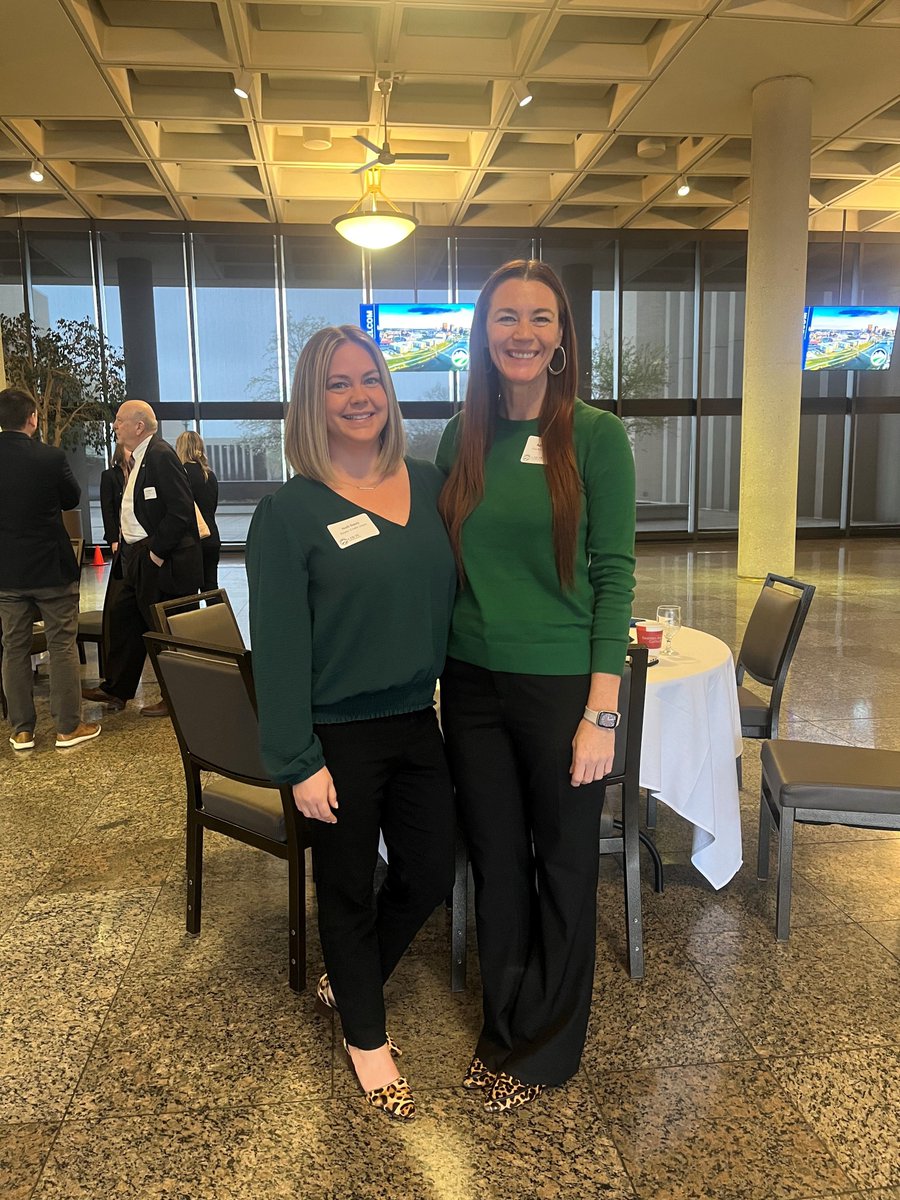DayAirCU's tweet photo. Holli Davis, Director of Business Banking, and April Walker, Director of Business Development, attended the I-70/75 Development Association monthly breakfast meeting where they met with other Dayton businesses and got an update on the local economy from Dr. Willardsen. https://t.co/azYvCqRTv1