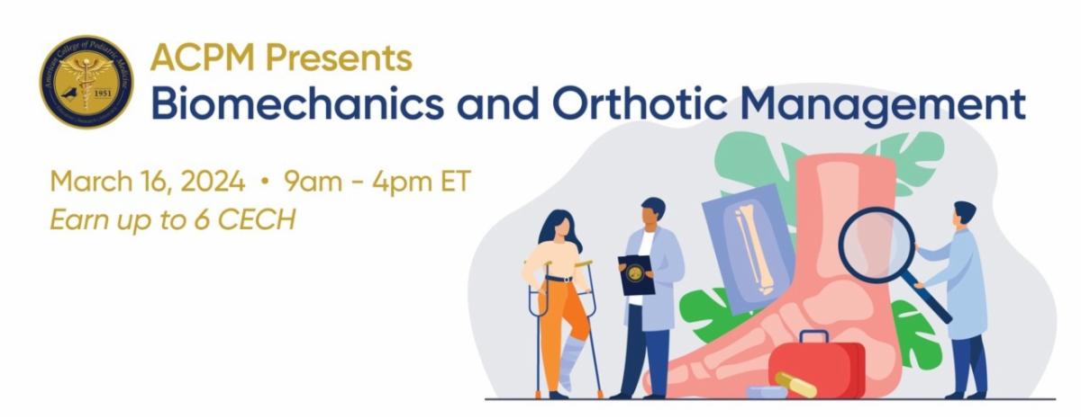 podiatrycollege's tweet image. Please join us TOMORROW, March 16th for our virtual event, #Biomechanics and Orthotic Management! Earn up to 6 #CECH credits + 2 #MOC points! Open to all and FREE for ACPM Student and Resident Members.

Register here: acpm.member365.com/public/event/d…

#Podiatry #PodMed #PodTwitter #ABPM