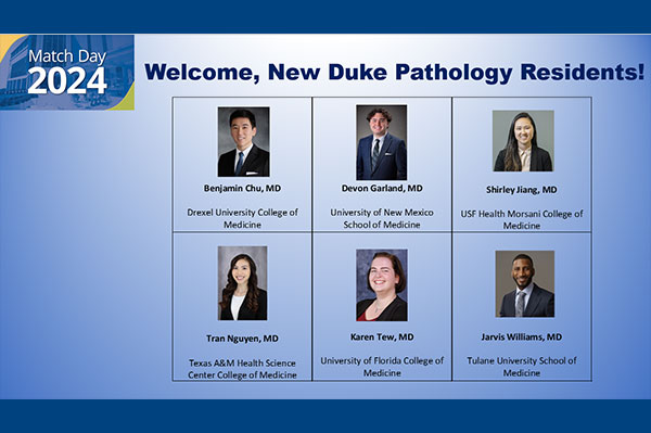 Join us in welcoming our newest #DukeMed #Pathology PGY-1’s on this Match Day! We look forward to having these six accomplished individuals join our Residency Program in July. #MatchDay2024 @DukeMedSchool duke.is/g/66ns