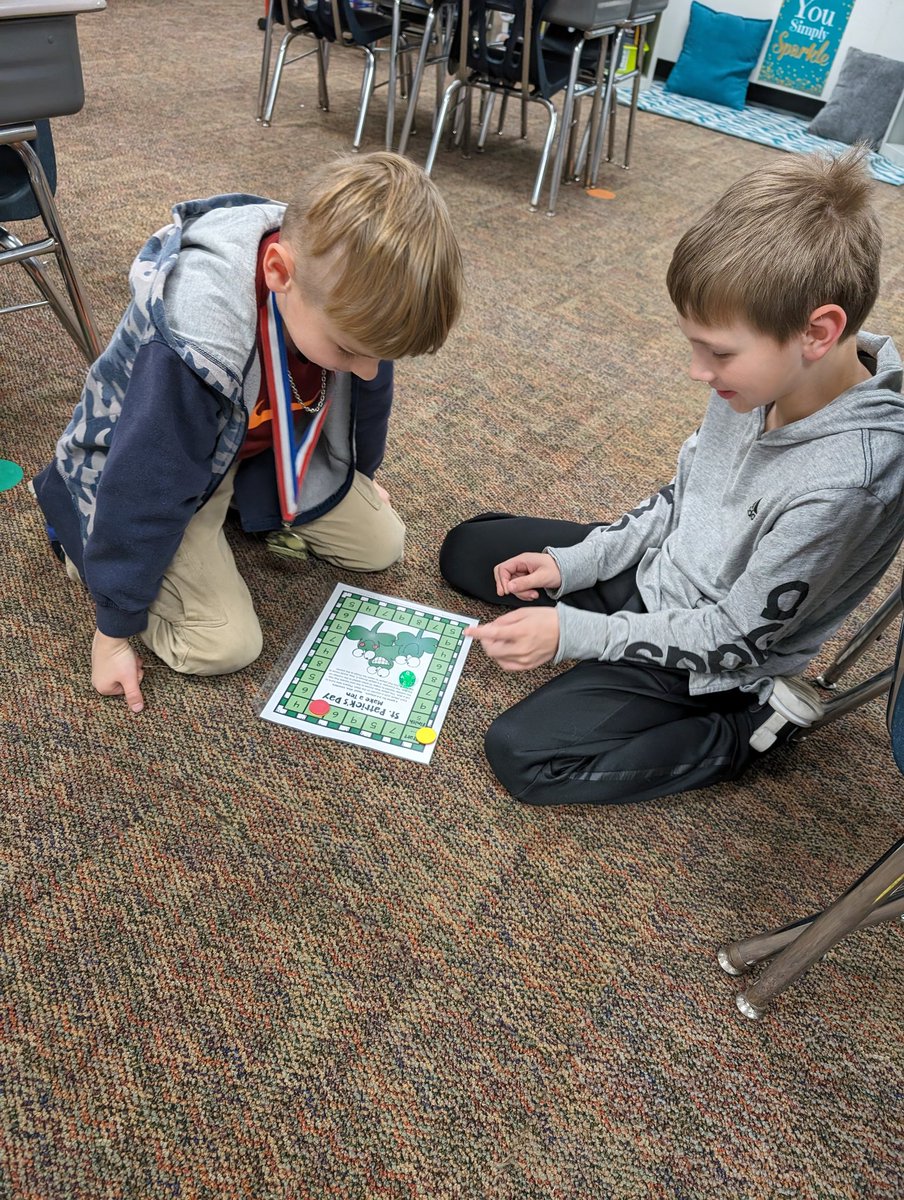 mrswillingham's tweet photo. We had an awesome St. Patrick's Day!☘️🌈💰 Thank goodness the leprechaun only played a few tricks on us and we got to end the day with Mrs. Shelton teaching us new math games! @VV_Voyagers https://t.co/lckQiLE72m