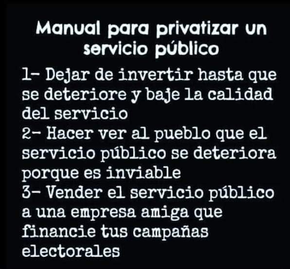 LJyDMX's tweet photo. @XochitlGalvez Siguiendo al pie de la letra el manual para privatizar los servicios públicos. Esta receta neoliberal ya nos la aplicaron los.gobiernos corruptos del PRIAN. ¡No gracias!
#XoxhitlCorrupta #XochitlUnPeligroParaMexico https://t.co/T1QDKsyZnY