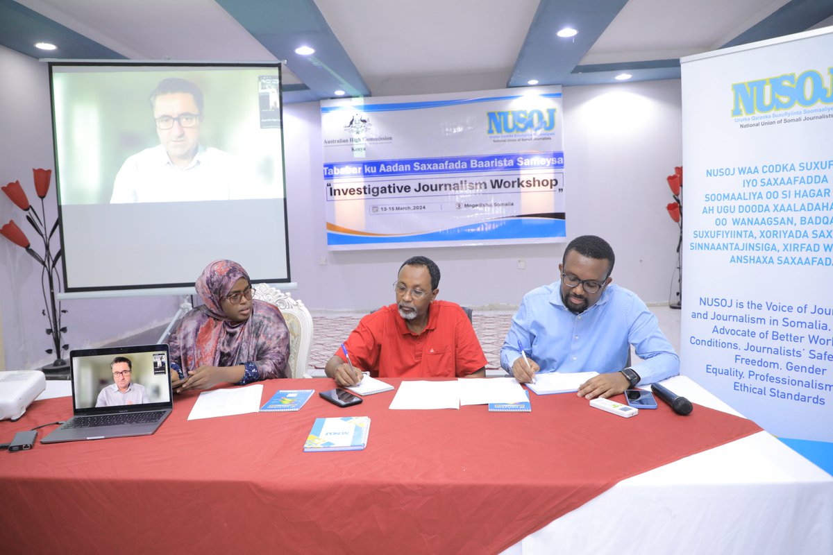 Australia 🇦🇺 backed program empowers Somali journalists! From March 13 to 15, 2024, @NUSOJofficial conducted an intensive training in Mogadishu, equipping journalists with essential skills in investigative journalism. #Somalia Full Statement: nusoj.org/o76h