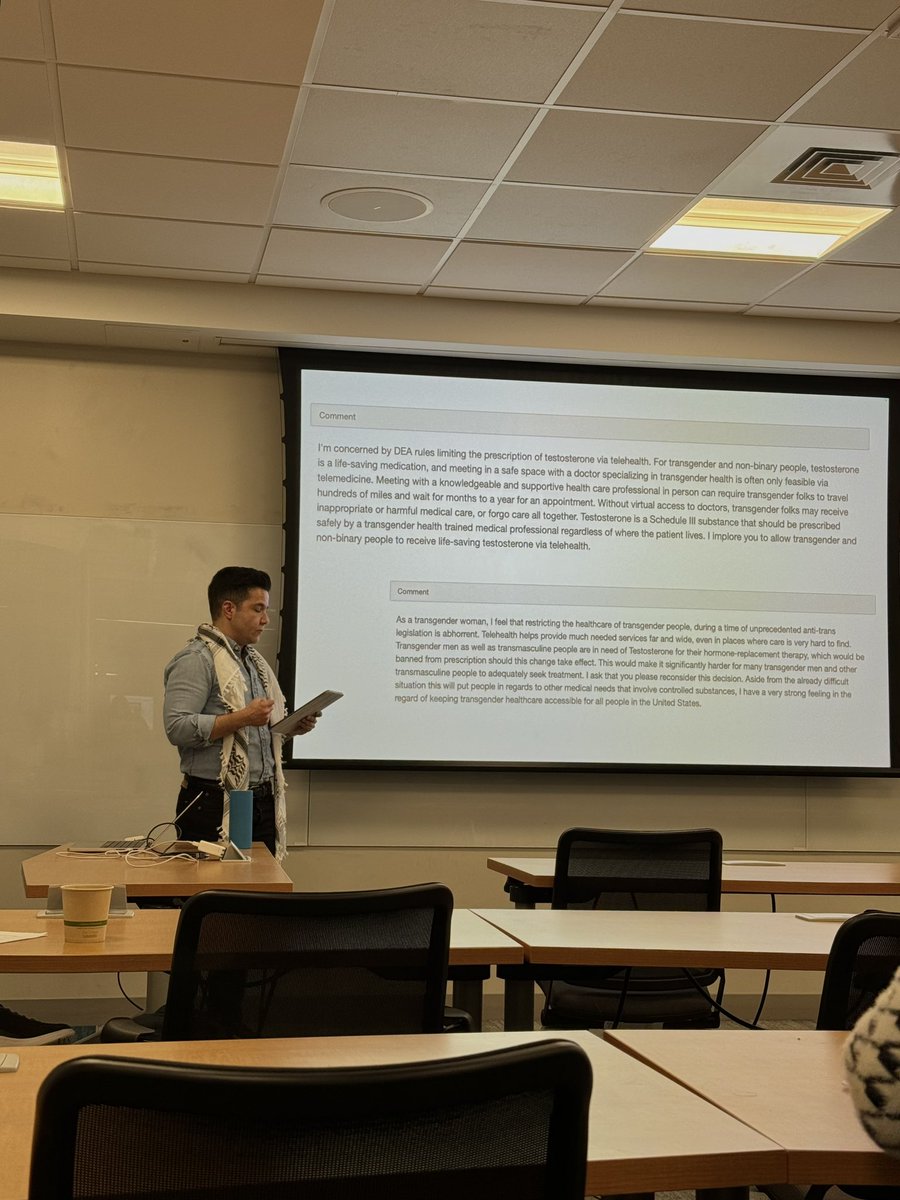 A big thank you to our final speaker, Zein, who discussed the vast differences in usage regulation of exogenous hormones for cis-gendered and transgendered people. A recording of their lecture will also be available on our website! 

#genderpanic #birthingthenation #sawyerseminar