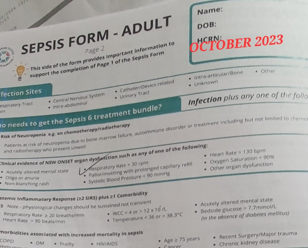 fionapettit71's tweet photo. Mum had #Sepsis twice, Oct 2023 &amp; Jan 2024.
Hospital didn't tell her, me (Next of Kin), GP back in Oct. They released her just after 4 days in small hospital. Told us it was chest infection. If I or GP had known that Mum had #SepsisAwareness she could still be alive 😥
@HSELive https://t.co/xutlXVaaqS