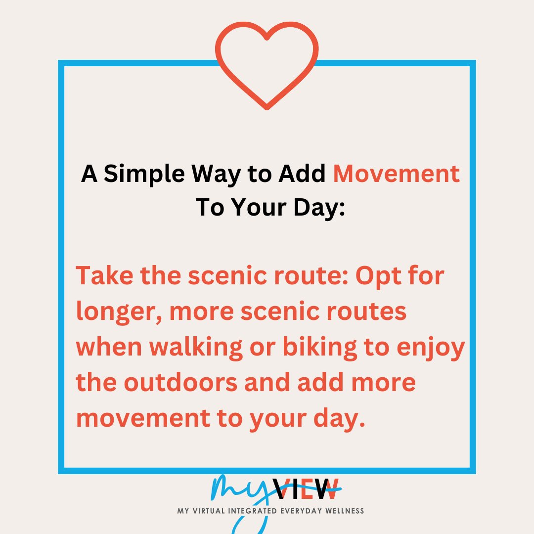 Taking the scenic route (by foot or by bike) is a great way to add movement to your day!
#wellness #cardiacwellness
#hearthealth #beatheartdisease #cardiology #heart
#cardiac #healthyheart #heartcare #exercise
#dailyexercise #movementtips #walking #cardiaccare #heartpatient