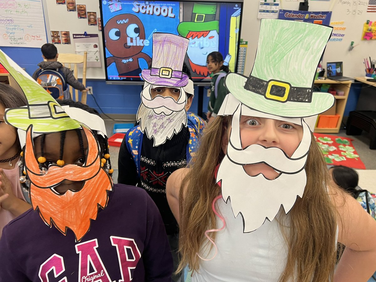 ms_grinham's tweet photo. We had some tricksters join our class today… ☘️🌈 https://t.co/zQnHIyM8W7