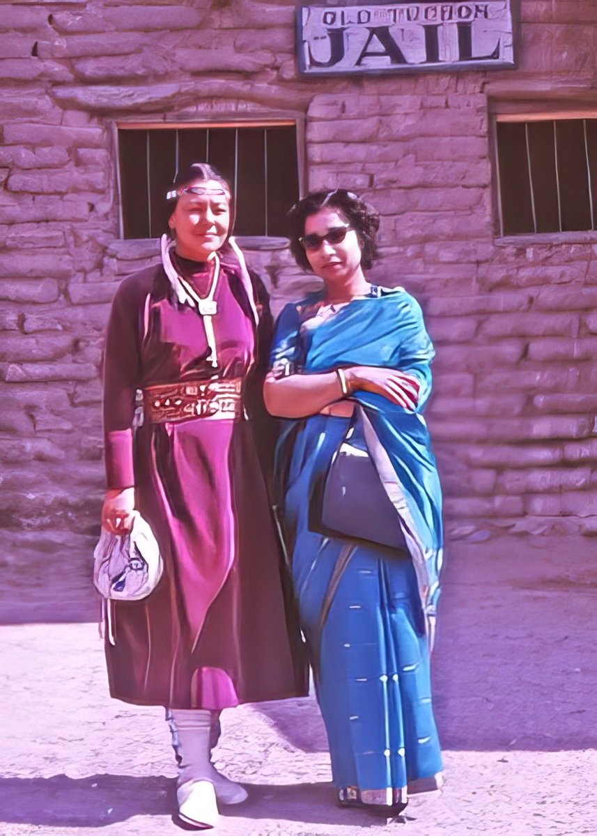 ⁦@NatGeoTravel⁩ ⁦@ArizonaTourism⁩
2 lovely #indian #ladies in #OldTucson 🤠#studios #arizona in 1962 one from #pimacounty #arizona #usa 🇺🇸and the other from #calcutta #India 🇮🇳 
what was #ChristopherColumbus drinking 🥃🥃🥃when he pronounced he had discovered India
SC