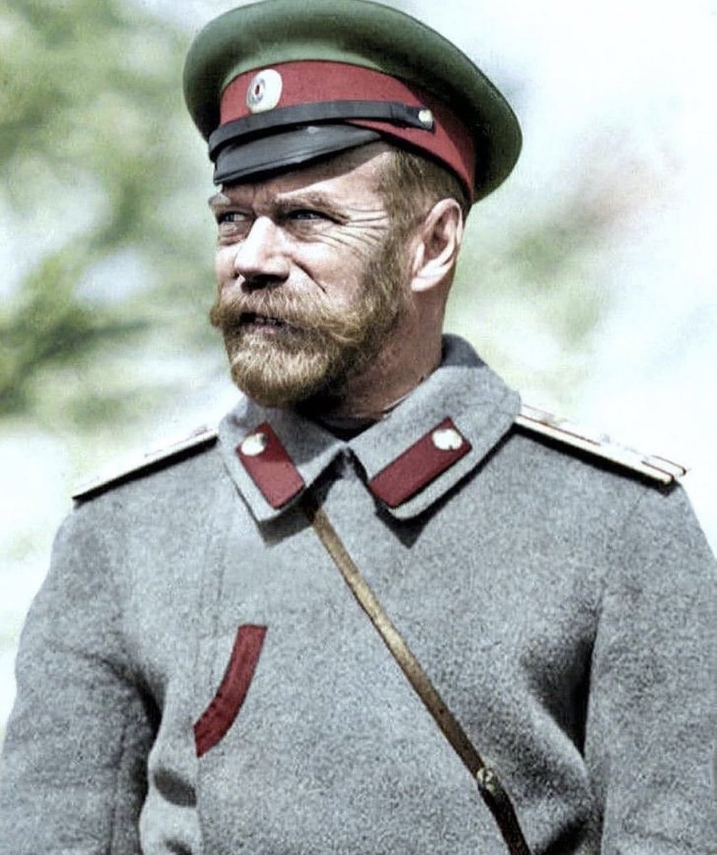 Nicholas Il at the age of 48 in 1916. He was the last Emperor of Russia, King of Congress Poland and Grand Duke of Finland. By 1917 public support for Nicholas had collapsed and he was forced to abdicate the throne, thereby ending the Romanov dynasty's 304 year rule of Russia