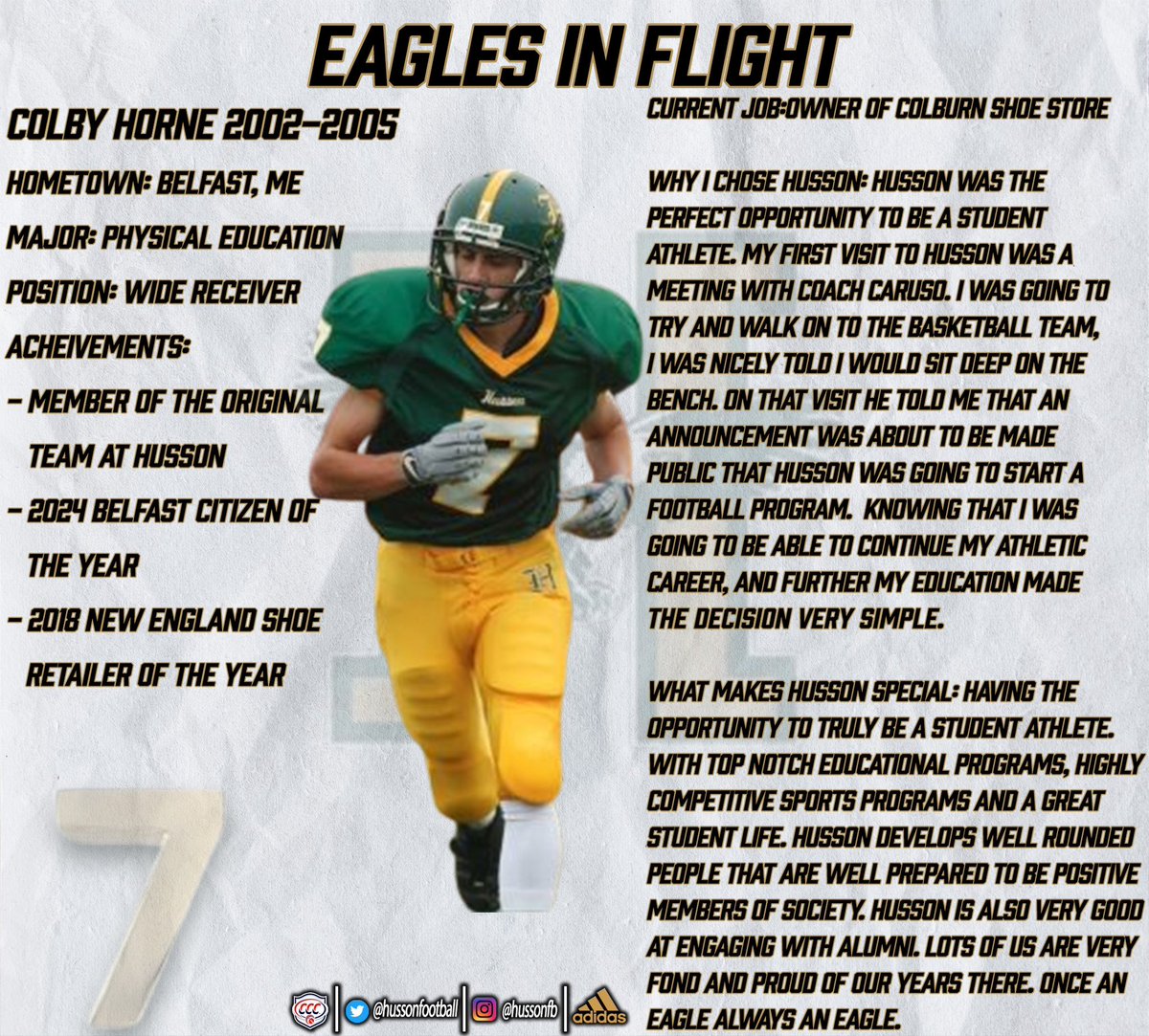 🦅 Eagles In Flight 🦅 ‘06 Colby Horne #HussonGuys