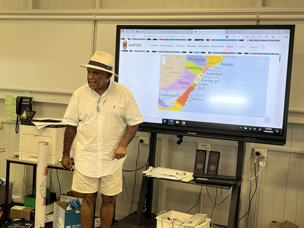 VVragalis's tweet photo. Uncle Jimmy spoke to our Deadly Dingoes about the histories of Aboriginal and Torres Strait Islander Peoples on this continent. Followed by guided walk around the school grounds and explained the significance of native flora to Aboriginal cultures.  @beralaps https://t.co/aoWSlcEXnV
