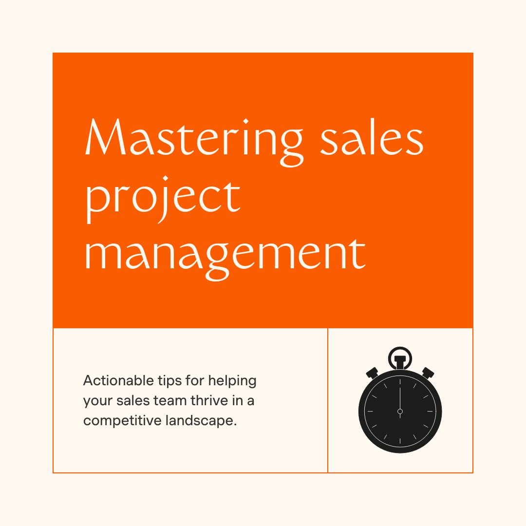 In the dynamic world of professional services, sales project management stands as a cornerstone for success. Check out our blog post for some actionable strategies to help your sales team thrive in today's competitive landscape: hubs.la/Q02pFTqk0
