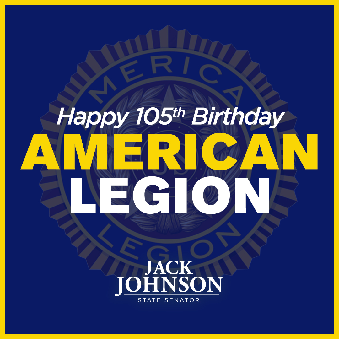 Happy 105th birthday to the @AmericanLegion! Thank you for serving veterans, their families, and communities across the country.