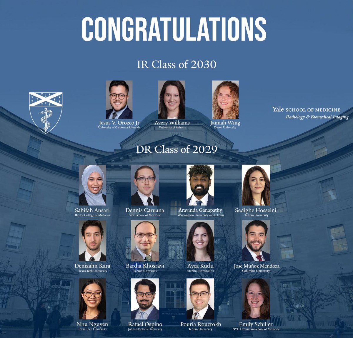 Congratulations to our amazing newly matched residents! We can’t wait to meet you all 🎉!!!!! #MatchDay2024 #radres