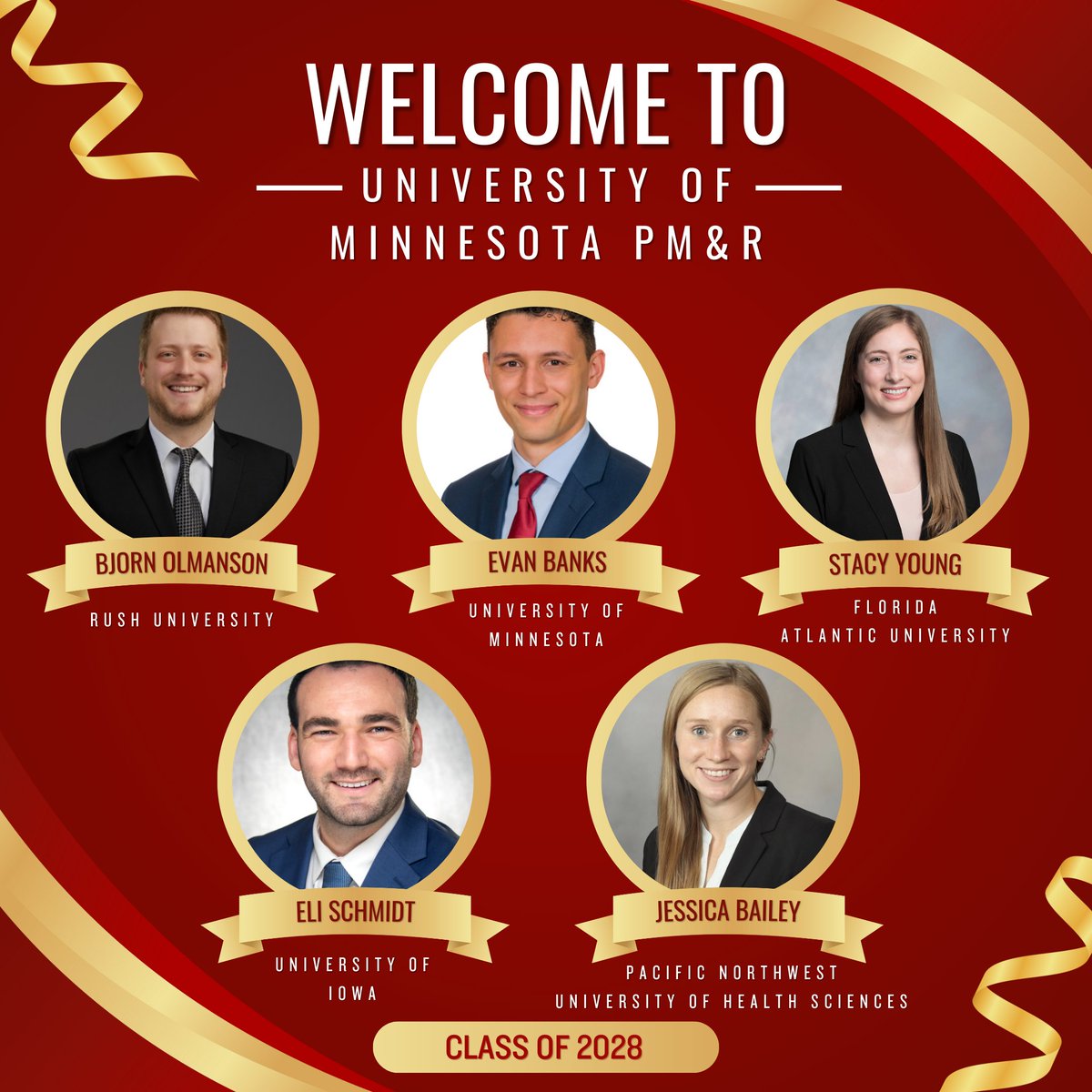 University of Minnesota PM&R Residency Program (@gopherpmr) on Twitter photo π Please give a WARM MINNESOTA WELCOME to the <a href="/GopherPMR/">University of Minnesota PM&R Residency Program</a> Class of 2028! π€©
We are incredibly excited to welcome these five soon-to-be π exceptional physiatrists π to the University of Minnesota PM&R family!
#pmrΒ
#rehab
#MatchDay2024
#match2024
#Physiatry
#GoGophers
(1/2) π Please give a WARM MINNESOTA WELCOME to the <a href="/GopherPMR/">University of Minnesota PM&R Residency Program</a> Class of 2028! π€©
We are incredibly excited to welcome these five soon-to-be π exceptional physiatrists π to the University of Minnesota PM&R family!
#pmrΒ
#rehab
#MatchDay2024
#match2024
#Physiatry
#GoGophers
(1/2)