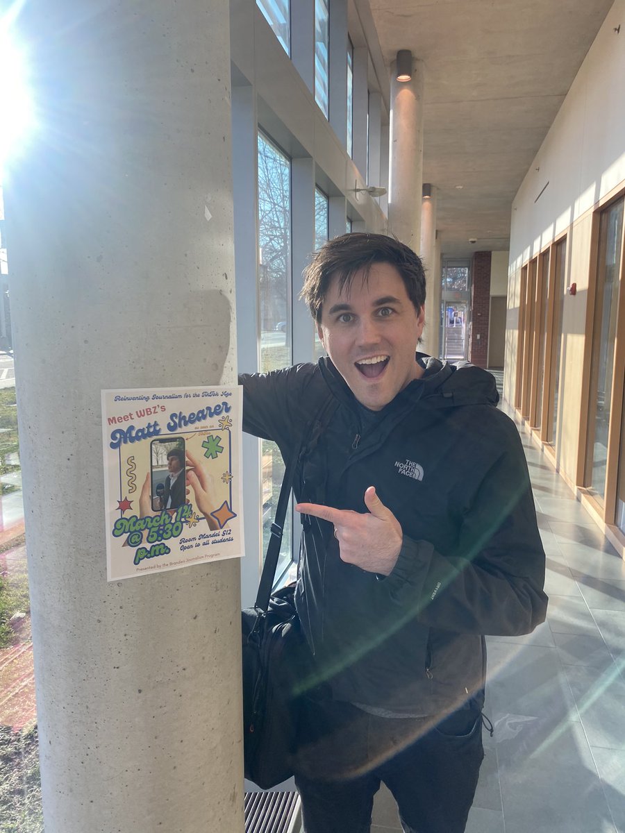 Fascinating and funny discussion last night about reinventing journalism with innovative <a href="/MattWBZ/">Matt Shearer</a>. Great to team up with my <a href="/BrandeisU/">Brandeis University</a> colleague <a href="/Adriana_Lacy/">Adriana Lacy</a> and our bright <a href="/BrandeisJOUR/">Brandeis Journalism</a> students (including our photographer Khimaya Bagla).