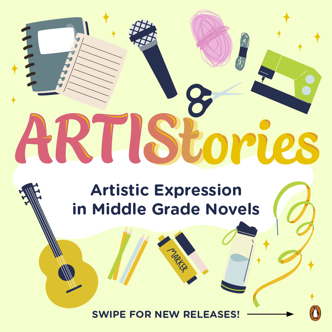 PenguinClass's tweet photo. Middle grade at its best is full of relatable themes &amp; topics for our intermediate readers! These new/upcoming novels feature characters who we love &amp; relate to because of their creative expression.

SWIPE to learn about each artist🎨(2/2)

@ShanonHitchcock @sarabooks https://t.co/KzFYKuwpMK