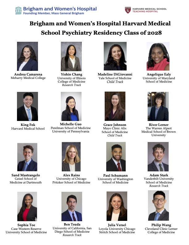 Truly honored to have matched such outstanding individuals of diverse backgrounds and unique interests. We are thrilled beyond words to welcome you all to our community!
