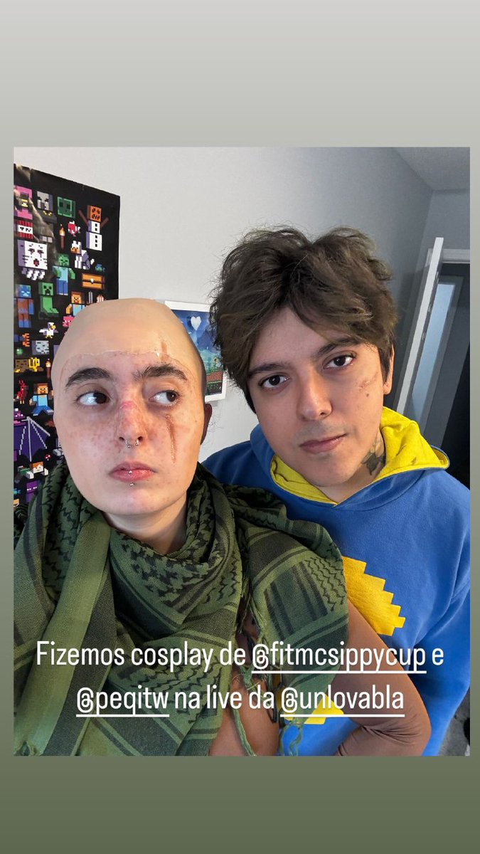 TZC_updates's tweet photo. [💚📸]

🇧🇷 Mike postou um novo storys no instagram! "Fizemos cosplay de @/Fitmcsippycup e @/peqitw na live da @/unlovabla"

🇨🇦 Mike posted a new instagram story! "We made a cosplay of @/Fitmcsippycup and @/peqitw on @/unlovabla livestream"

[+] https://t.co/tLBiZjAH78