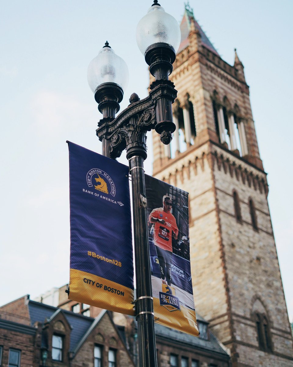 bostonmarathon's tweet photo. It’s beginning to look a lot like #Boston128!
This past week, our #Boston128 banners were installed on Boylston St. and beyond — officially marking 1️⃣ month to go until the 128th Boston Marathon presented by @BankofAmerica. See you April 15th to witness History in the Making! https://t.co/NVF5H3CIRo