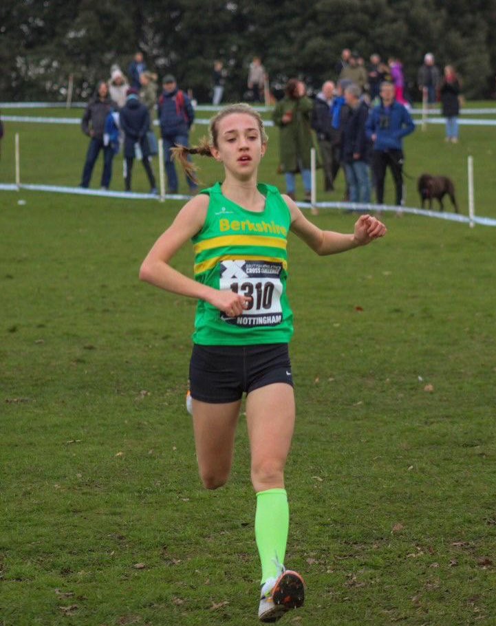 teamrbcs's tweet photo. Good luck to Eva (pictured at last week’s Inter Counties), Ella, Dylan and George who are all representing @BerksSchoolsAA in the @SchoolAthletics National Cross Country Champs tomorrow. @ReadingBlues largest ever representation at the event. 💥Have a fantastic run! 🏃🏽‍♂️ 🔵🟡 https://t.co/7xOY1kRxPy