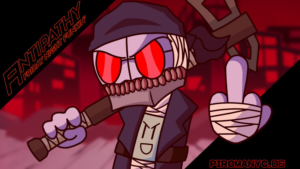 PIROMANYC_06's tweet photo. 4 hours of my life on this, it is the greatest thing I have ever done, I hope it is worth it and that you like it, greetings to all those who are behind antipathy.
@StDuality
#ArtipathyDX #madnesscombat #fnf #digitalart #fridaynightfunkin #FNFArtipathyDX #FNFAntipathy https://t.co/vTLiUMfZjS