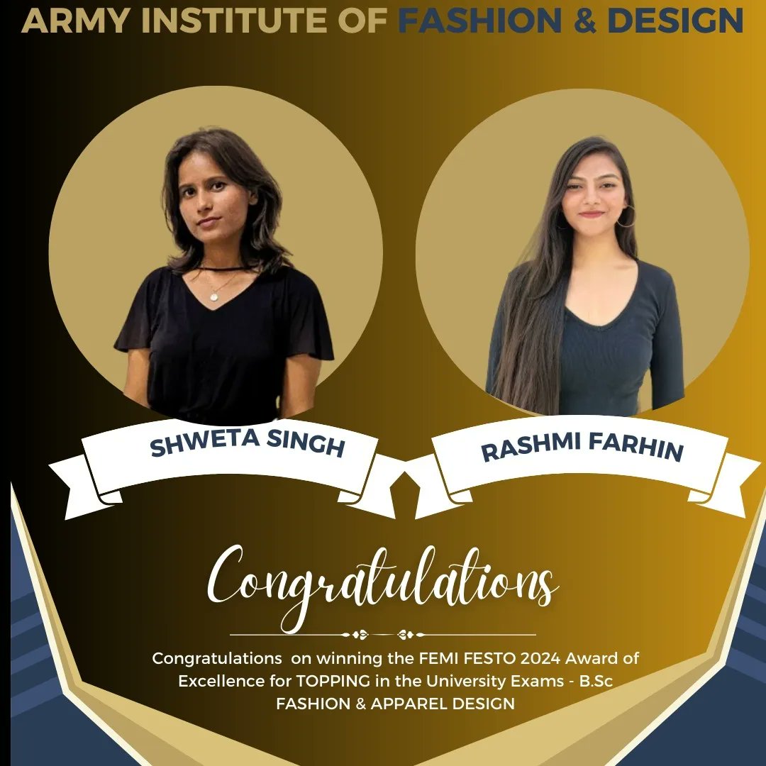 aifd_interior's tweet photo. #Congratulations to AIFD students who topped in the recent University Examinations. They were honoured as young #achievers by #Hopefoundation at FEMI FESTO to #commemorate #InternationalWomensDay #IWD24 .
Contact 6363849144 for admissions #fashion #interiordesign https://t.co/K6diGB47t7