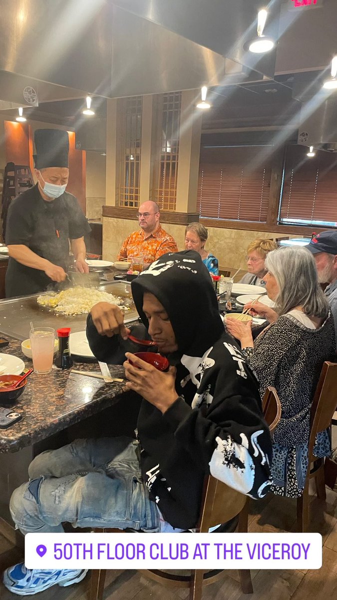 1st floor eating hibachi
