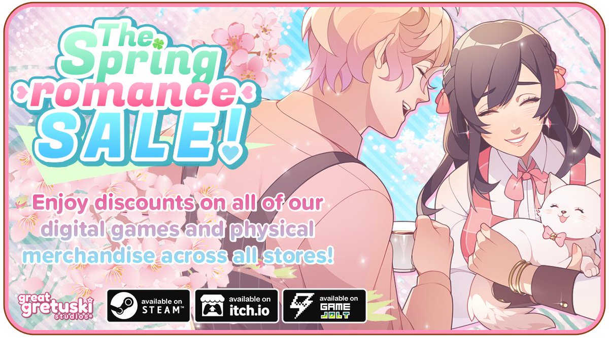 The #SpringSale is officially HERE!💐💐 Kick off the springtime with limited-time discounts on ALL of our digital games, DLCs & artbooks across all platforms, and even grab some official merchandise on our website store!🌷💐🌸 All sale links in thread below!👇