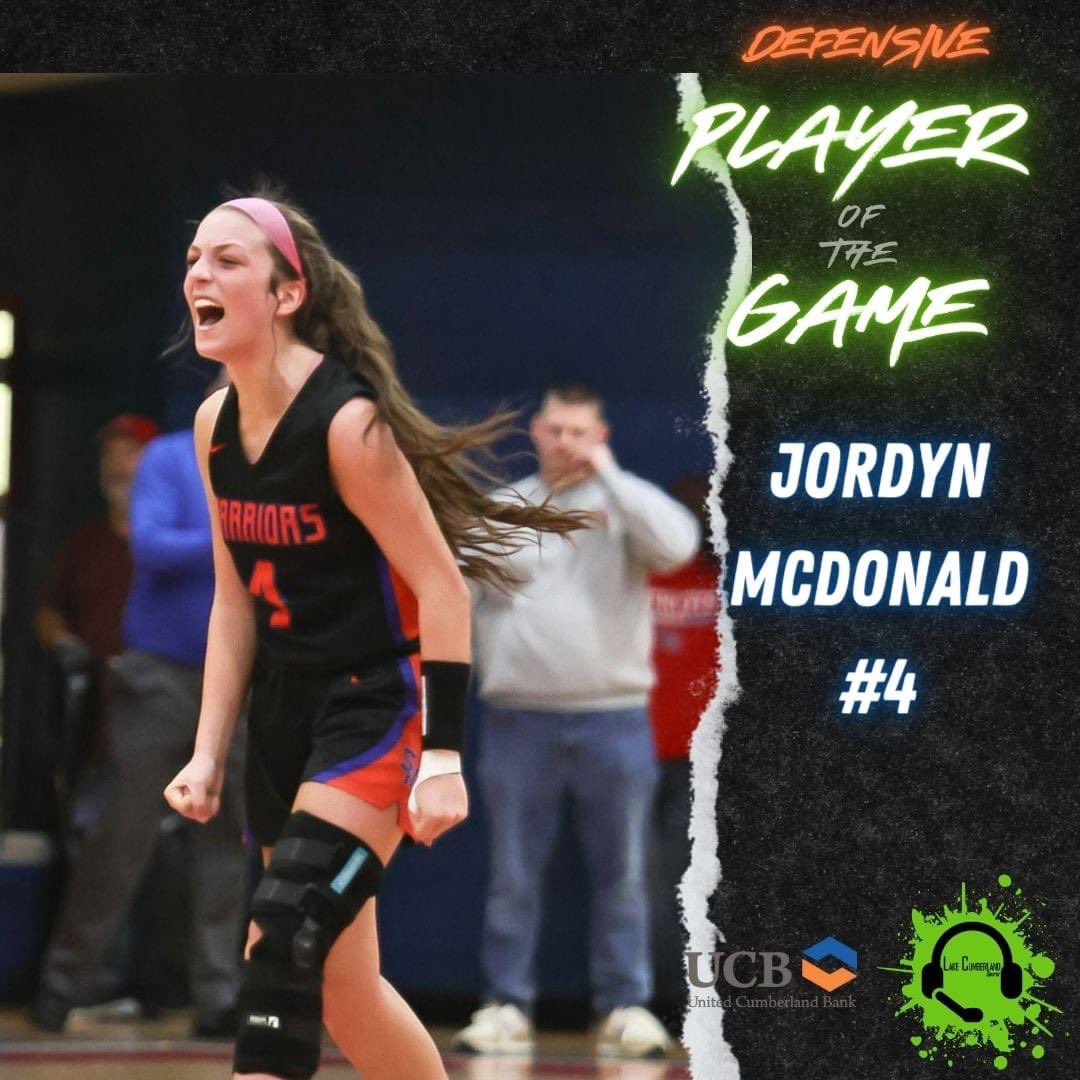Lake Cumberland Sports  Players of the Game versus West Jess! <a href="/aceypayton25/">Payton Acey</a> <a href="/jordy_mcdonald4/">Jordyn McDonald</a>