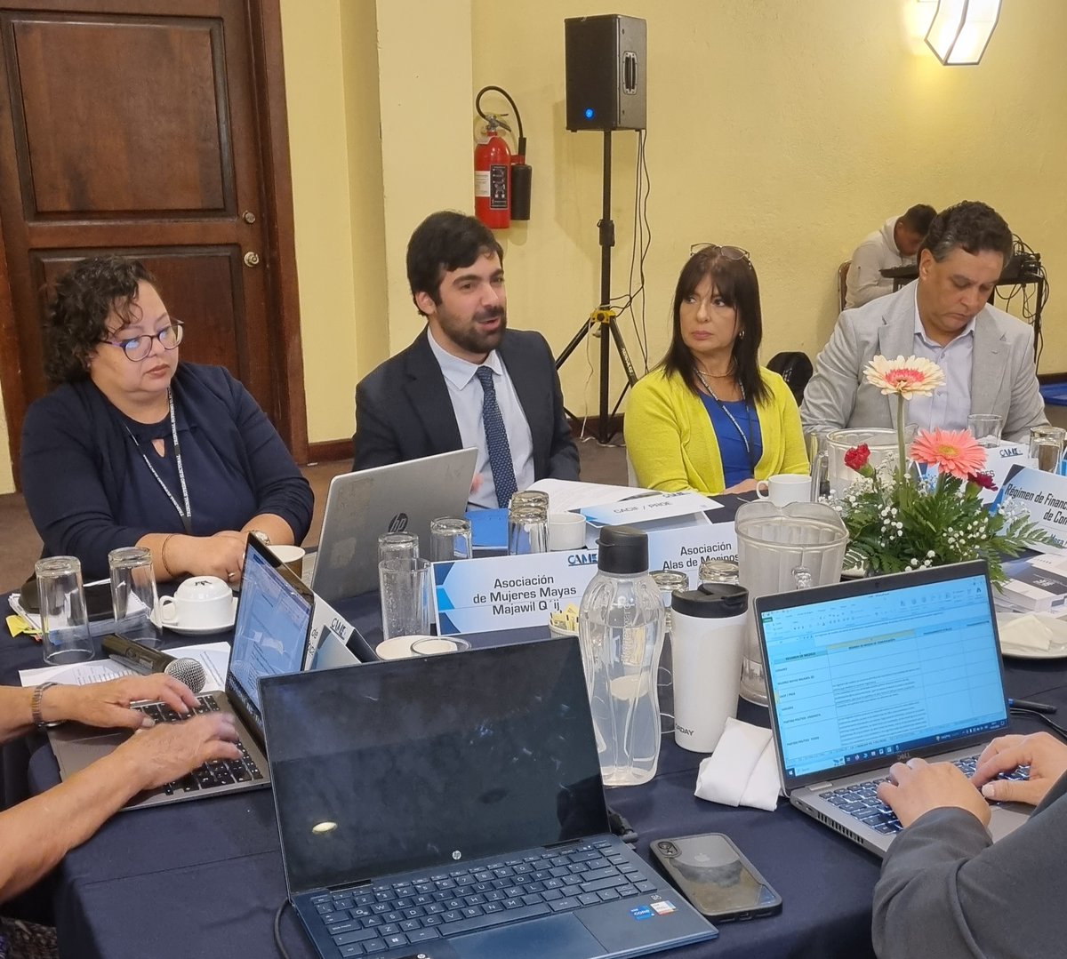 CACIFGuatemala's tweet photo. El Programa de Observación Electoral #PROE de #CACIF continúa con su participación en el diálogo de la Comisión de Actualización y Modernización Electoral #CAME, convocado por el Tribunal Supremo Electoral @TSEGuatemala. Esta mañana se abordó el Eje 3: Financiamiento político y Régimen de Medios de Comunicación #CAME2024
