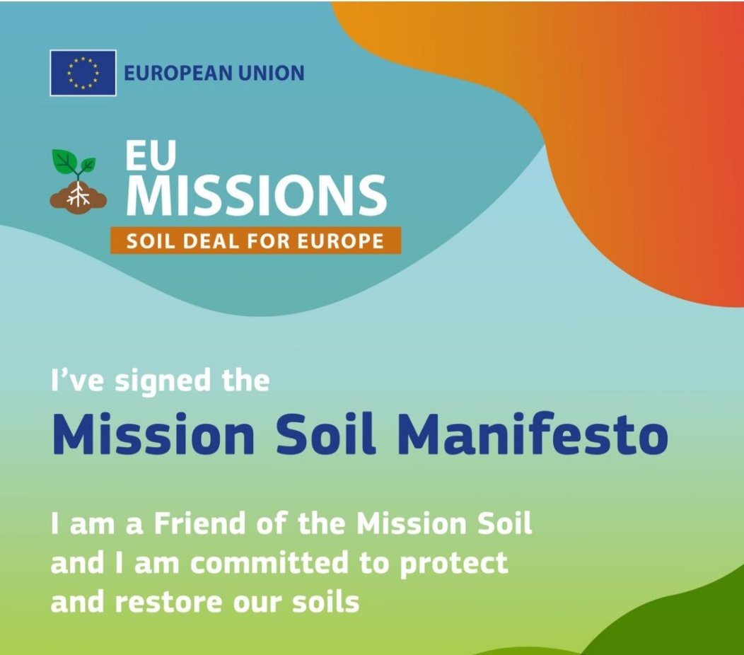 Do you care for #soil? Then, become a friend of the Mission!

Sign the manifesto & join us for the protection & restoration of #EUSoil
➡️ europa.eu/!tRbrTp

#CleanSoilEU
#SaveSoil
#ConsciousPlanet 
#SoilForClimateAction