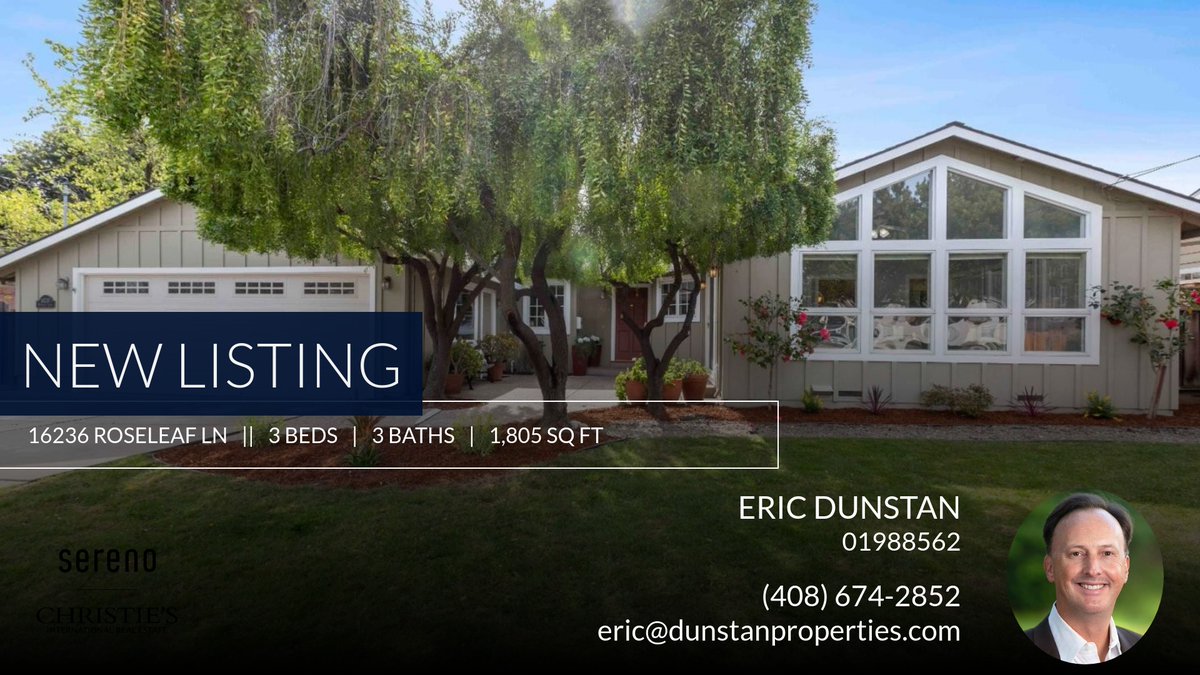 ericdunstan's tweet image. If you&apos;re looking for a 3 bedroom home in LOS GATOS, this new listing could be the one! Click for more pictures and information. Show someone who might be interested or call me at (408) 674-2852!

Call me with questions!  I&apos;m... homeforsale.at/16236_ROSELEAF…