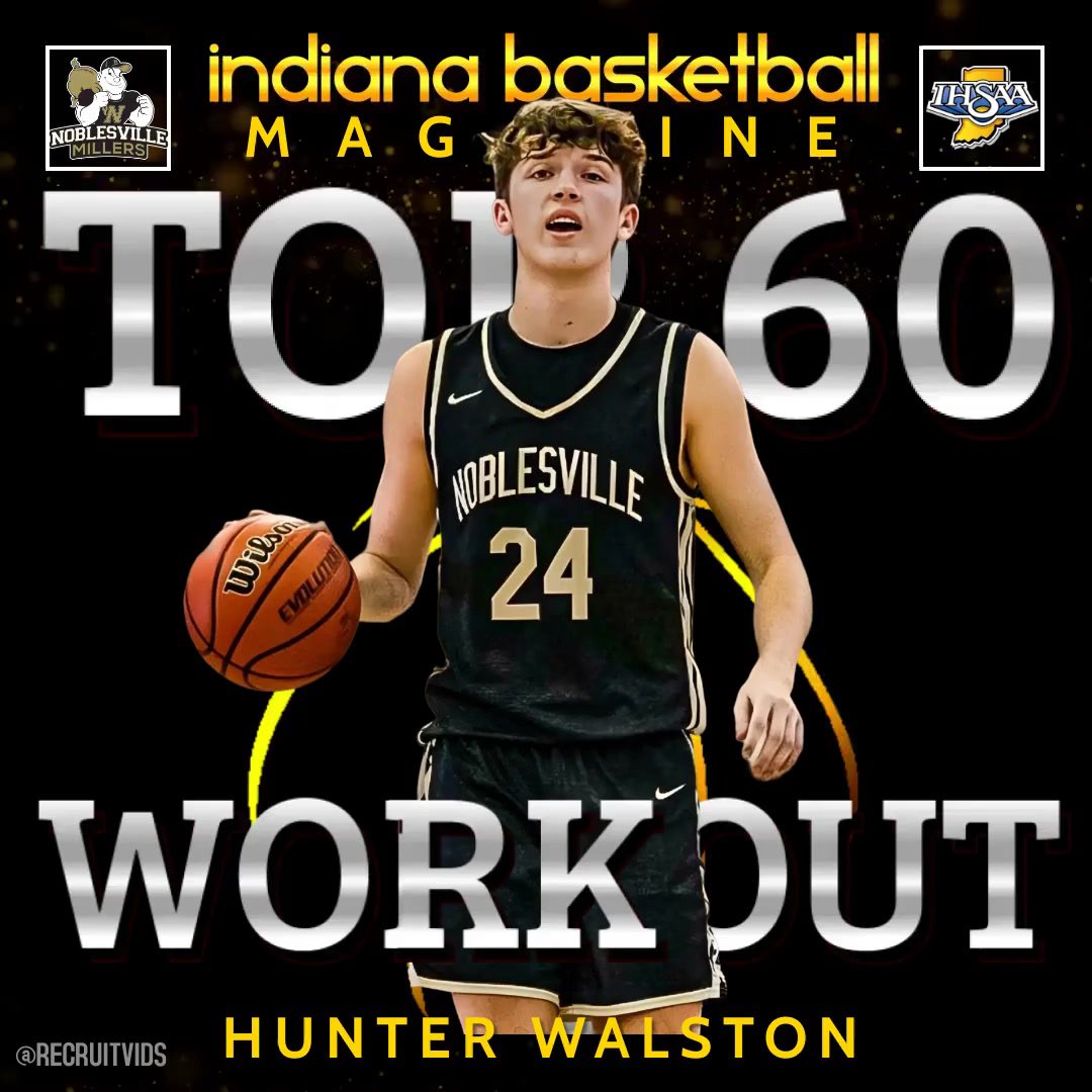 Congratulations to @HunterWalston35 of Noblesville! Hunter was invited to the Indiana Basketball Magazine Top 60 Workout that determines the Indiana All-Star team. #SeniorSeason #HighschoolBasketball #IHSAATV #IndianaBasketballMagazine #Top60