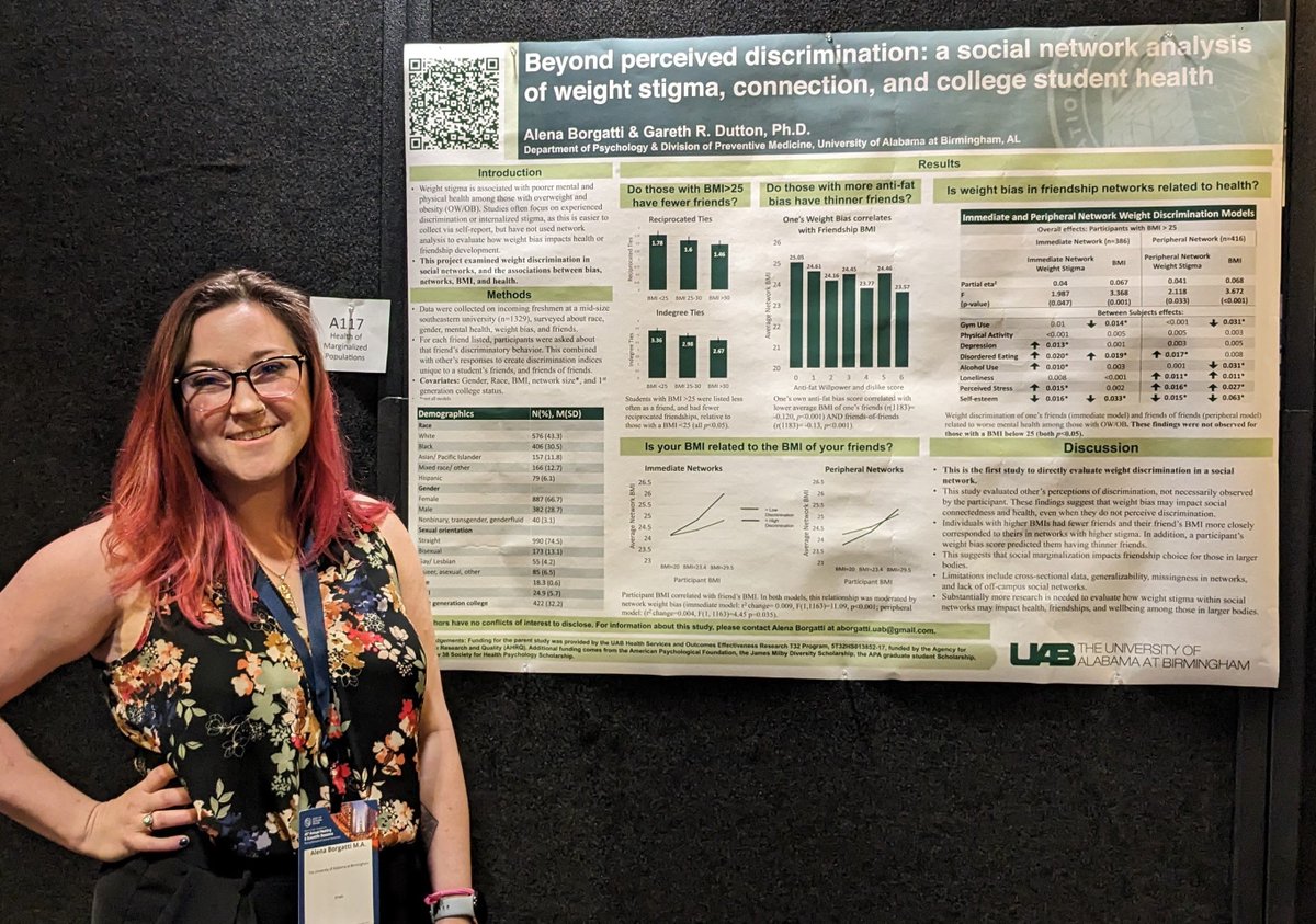 #SBM2024 conference presentations done! @e_botelho_ did a great presentation on EDs and #COVID19, and I presented my #socialnetworkanalysis papers on weight stigma and racial bias!!