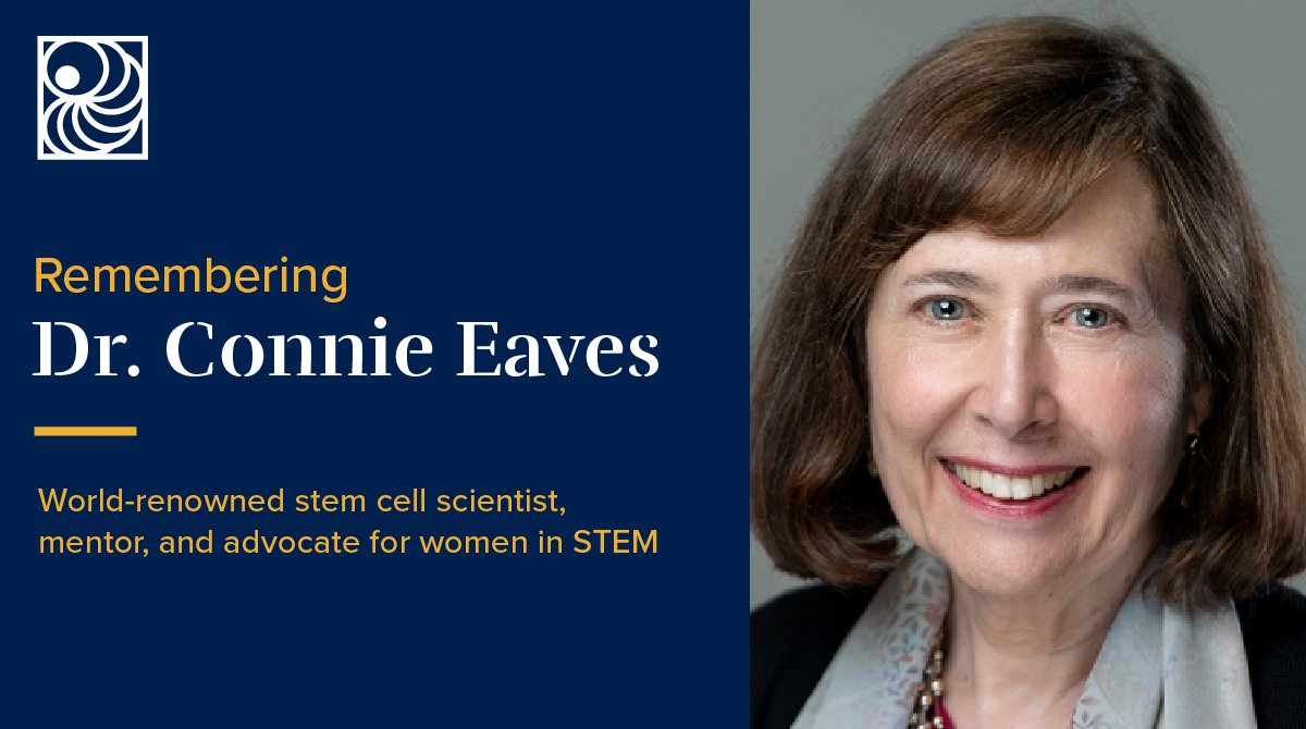 The ISSCR is deeply saddened to learn of the passing of Connie Eaves. “Connie was the most wonderful scientist - rigorous, smart, funny, kind, and direct. She was a major influence on many generations of stem cell researchers and will be sorely missed.” ow.ly/TEIS50QULPM