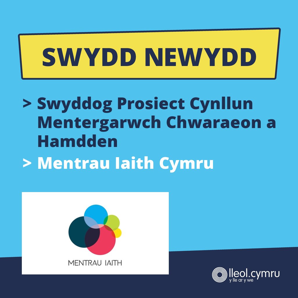 **HYSBYSEB SWYDD NEWYDD** >> Swyddog Prosiect Cynllun Mentergarwch Chwaraeon a Hamdden >> Mentrau Iaith Cymru Manylion yma >> bit.ly/43gTjPr