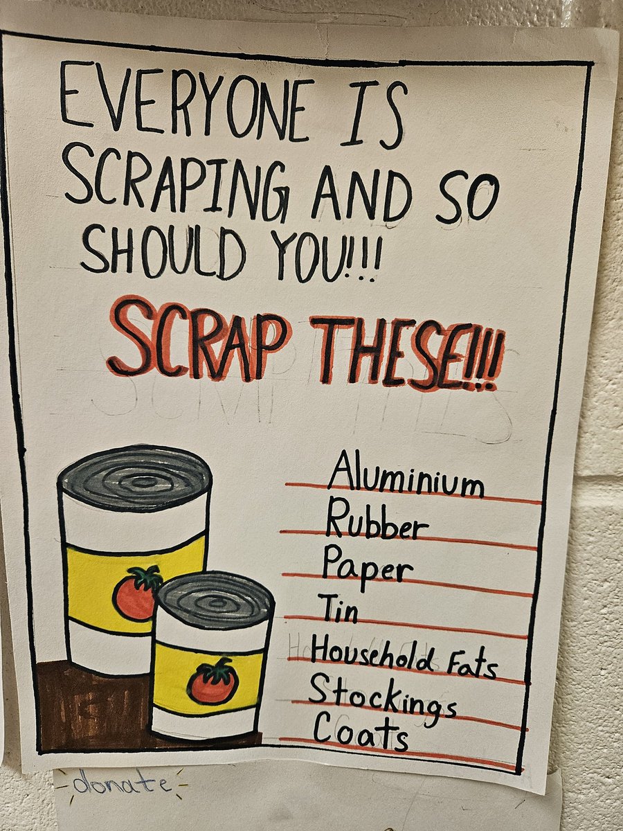TUrbanski81's tweet photo. #Urbys in SS last week learned about propaganda &amp;persuasive techniques in propaganda This week #Urbys were asked to create propaganda to persuade to buy war bonds or scrap Best pieces were placed on my Wall of Propaganda #ChannahonPride #TRSstudentsRock https://t.co/qhokYbGQpg