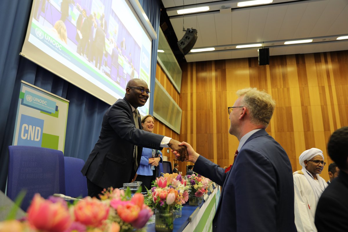 UNODC_CND's tweet photo. Thank you for joining us for the CND High-Level Segment on the 2024 Midterm Review! See you next week for the regular segment, 18 to 22 March.
Check out the what Member States have pledged in addressing  and countering the world drug problem https://t.co/DWuRFgmVfs https://t.co/PN3yYjlSwH