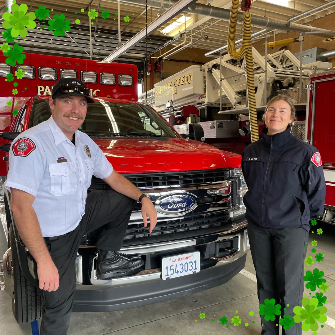 SLOCityFire's tweet photo. Happy St. Patrick's Day weekend! Our medic rescue, regular response team, and fire inspectors are all staffed up to ensure everyone has a safe weekend. #slocity #slofd #respectslo https://t.co/kxoGLg04kb