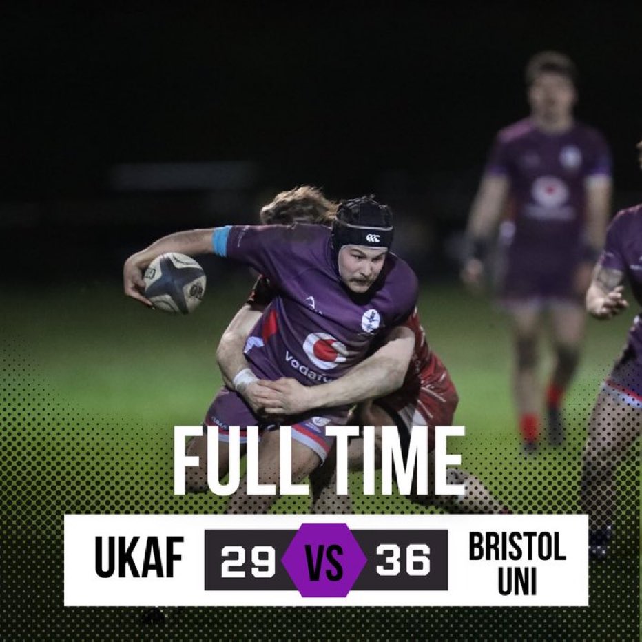 Great effort &amp;  performance by a very well organised <a href="/UKAFRugby/">UK Armed Forces Rugby Union</a> U23’s tonight. The start of a busy weekend of rugby. Thanks to <a href="/cliftonrugby/">Clifton Rugby</a> <a href="/UniBristolRFC/">UBRFC</a> for hosting &amp; providing great opposition. <a href="/cliftonrugby/">Clifton Rugby</a> <a href="/BristolBears/">Bristol Bears 🐻</a>