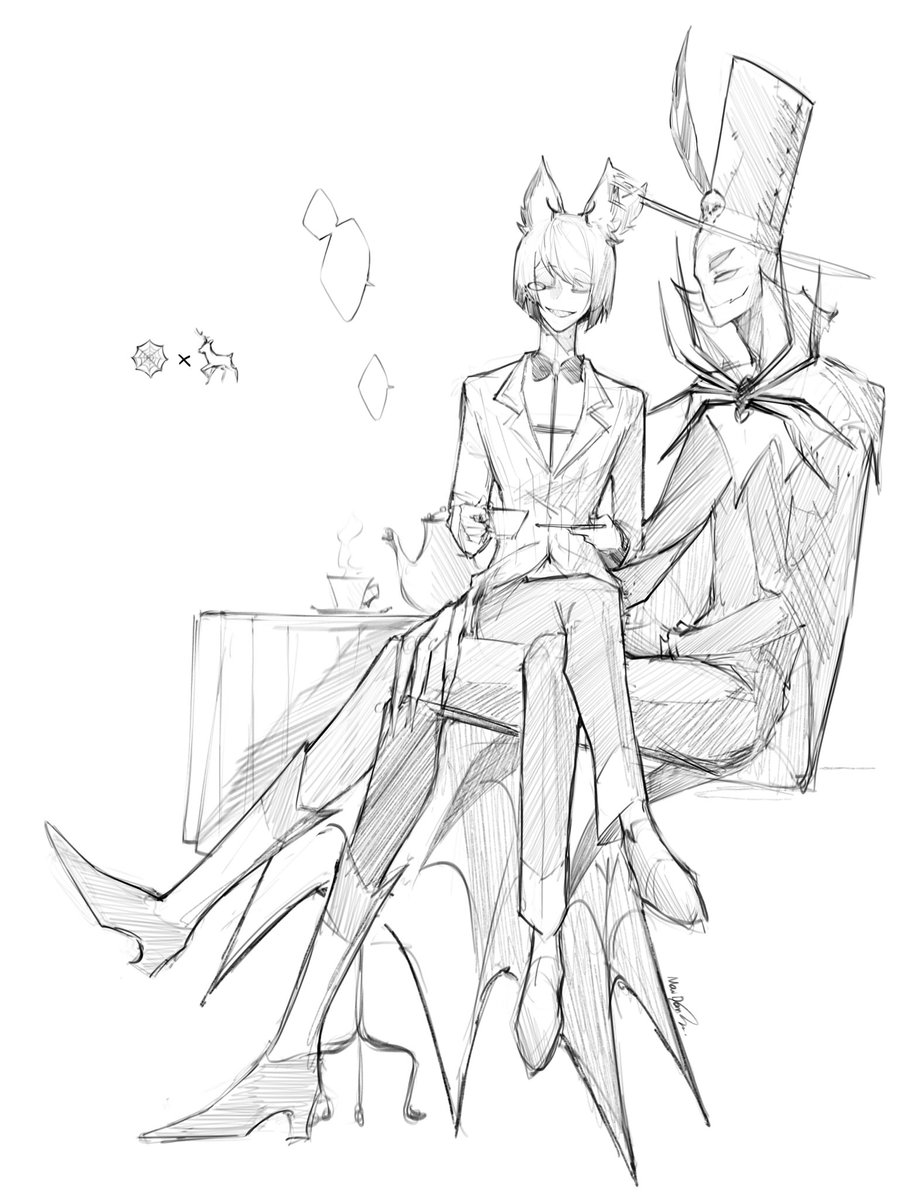 mawdam_aro's tweet image. Tea time 🫖
#HazbinHotelAlastor
#HazbinHotelZestial