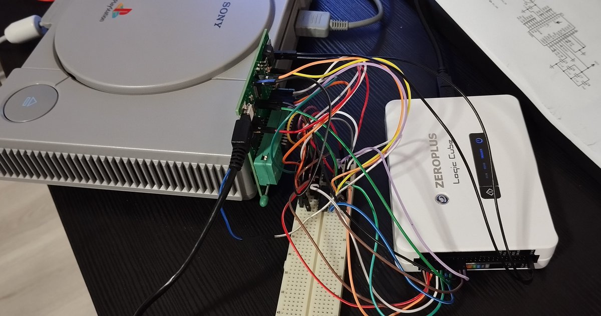onorisoft's tweet photo. This is spaghetti. #psxdev progress on the USB dev cart for the #Playstation1 #ps1dev still a lot of work to do .. https://t.co/XLeNFjHb4J